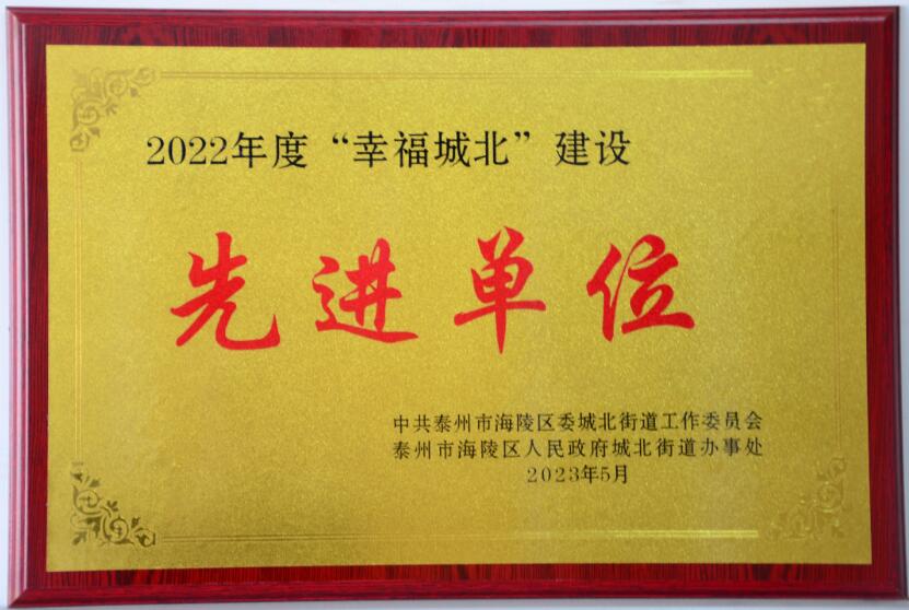 2022年度“幸福城北”建設(shè)先進單位